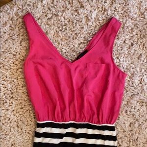 Chic Pink Striped Dress